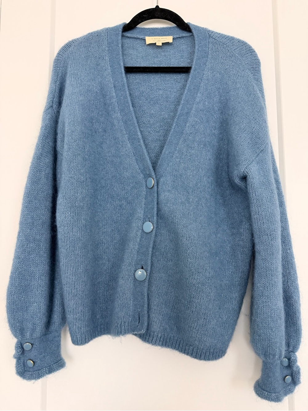 Sezane Dusty Blue Cardigan